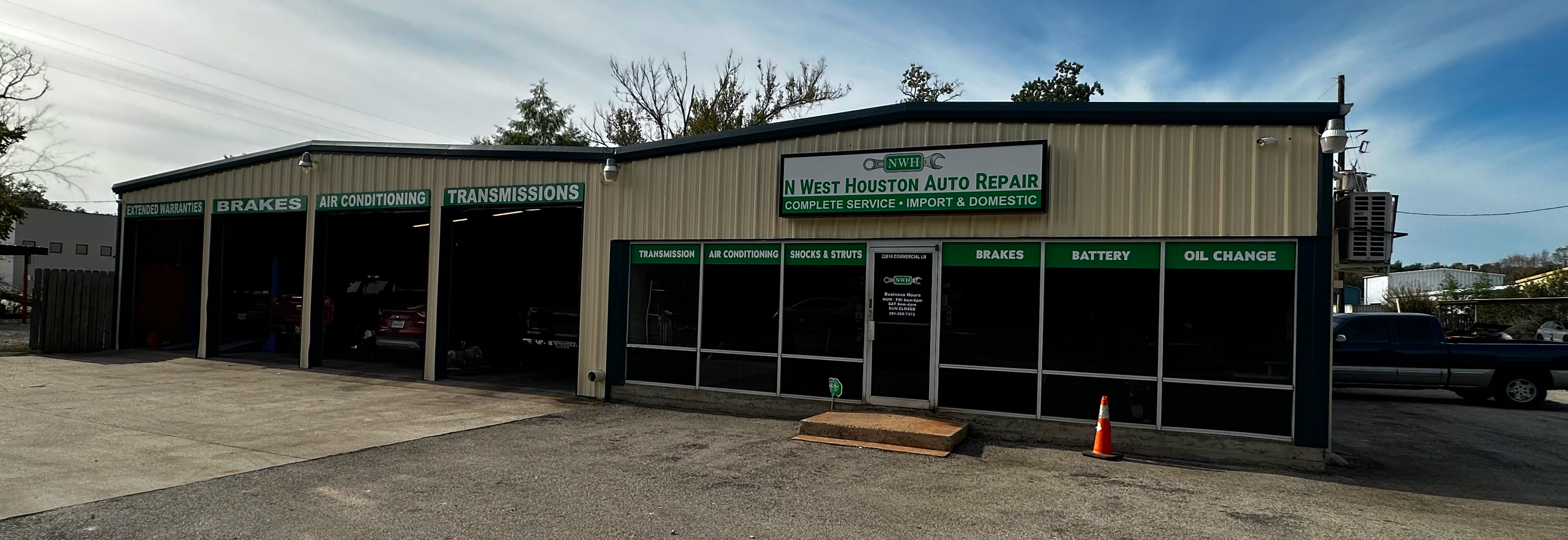 Shop Front | West Houston Auto Repair